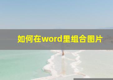 如何在word里组合图片