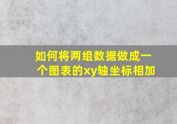 如何将两组数据做成一个图表的xy轴坐标相加