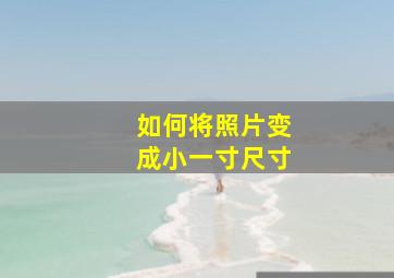 如何将照片变成小一寸尺寸