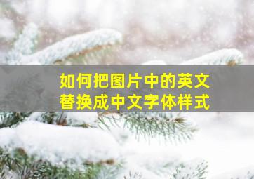 如何把图片中的英文替换成中文字体样式