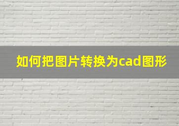 如何把图片转换为cad图形