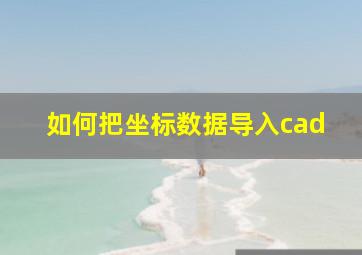 如何把坐标数据导入cad