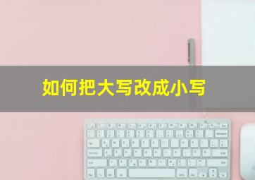 如何把大写改成小写