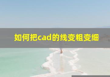 如何把cad的线变粗变细