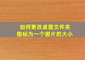 如何更改桌面文件夹图标为一个图片的大小