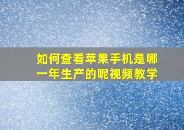 如何查看苹果手机是哪一年生产的呢视频教学