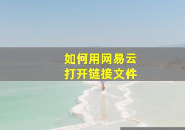 如何用网易云打开链接文件