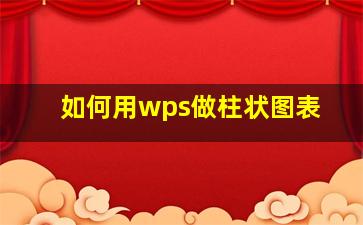 如何用wps做柱状图表