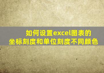 如何设置excel图表的坐标刻度和单位刻度不同颜色