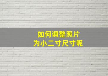 如何调整照片为小二寸尺寸呢