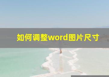 如何调整word图片尺寸