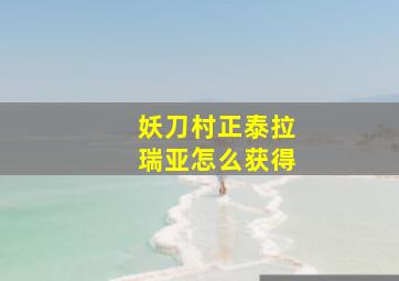 妖刀村正泰拉瑞亚怎么获得