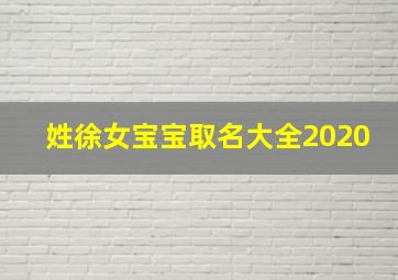 姓徐女宝宝取名大全2020