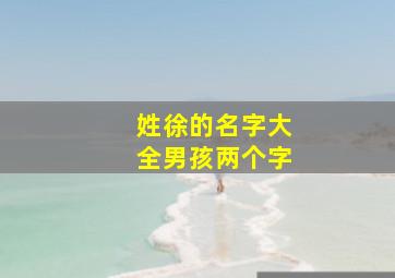 姓徐的名字大全男孩两个字