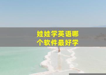 娃娃学英语哪个软件最好学