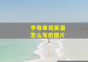 字母单词英语怎么写的图片