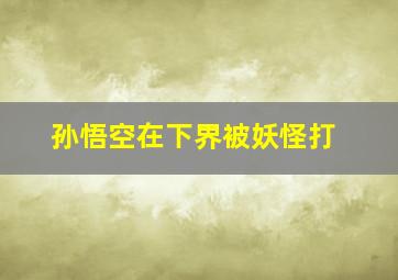 孙悟空在下界被妖怪打