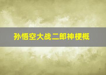 孙悟空大战二郎神梗概