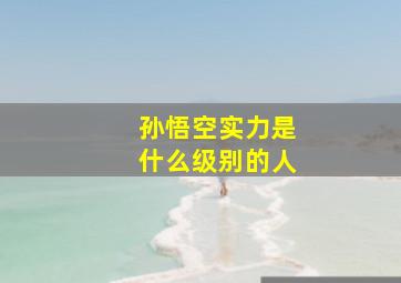 孙悟空实力是什么级别的人