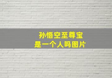 孙悟空至尊宝是一个人吗图片