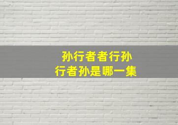 孙行者者行孙行者孙是哪一集