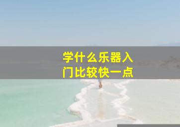 学什么乐器入门比较快一点