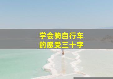 学会骑自行车的感受三十字