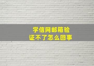 学信网邮箱验证不了怎么回事