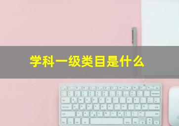 学科一级类目是什么