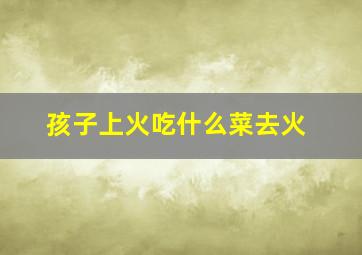 孩子上火吃什么菜去火