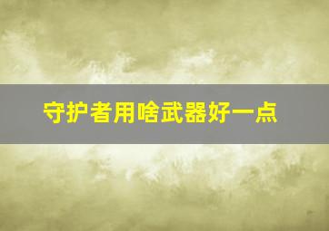 守护者用啥武器好一点