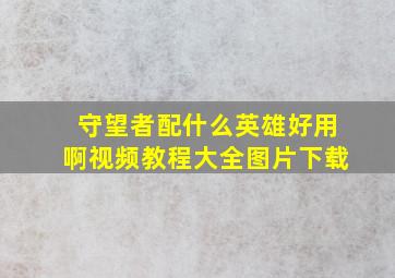 守望者配什么英雄好用啊视频教程大全图片下载