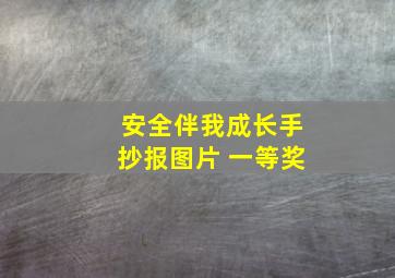 安全伴我成长手抄报图片 一等奖