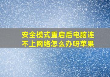 安全模式重启后电脑连不上网络怎么办呀苹果