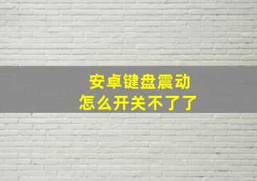 安卓键盘震动怎么开关不了了