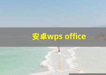 安卓wps office