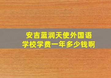 安吉蓝润天使外国语学校学费一年多少钱啊