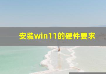 安装win11的硬件要求