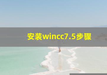 安装wincc7.5步骤