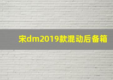 宋dm2019款混动后备箱