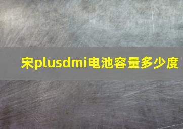 宋plusdmi电池容量多少度