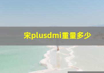 宋plusdmi重量多少