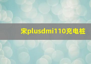 宋plusdmi110充电桩