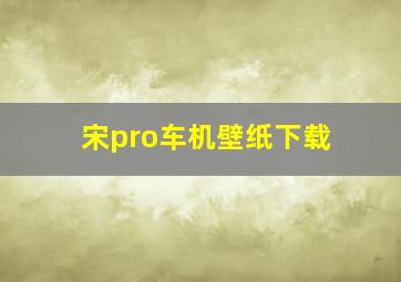 宋pro车机壁纸下载