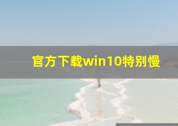 官方下载win10特别慢