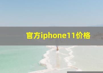 官方iphone11价格