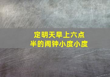 定明天早上六点半的闹钟小度小度