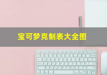 宝可梦克制表大全图