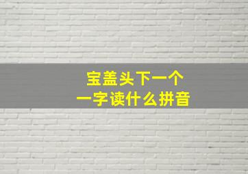 宝盖头下一个一字读什么拼音