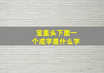 宝盖头下面一个成字是什么字